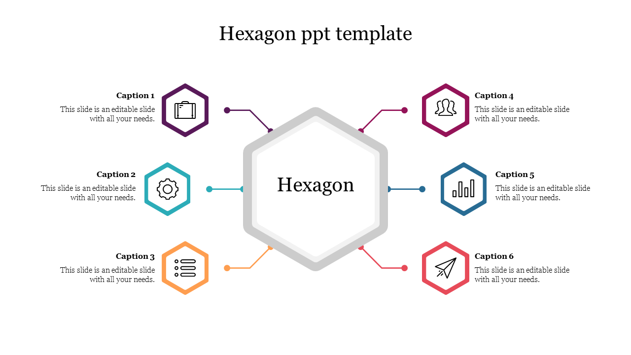 Effective Hexagon PPT Template Free Slides Designs